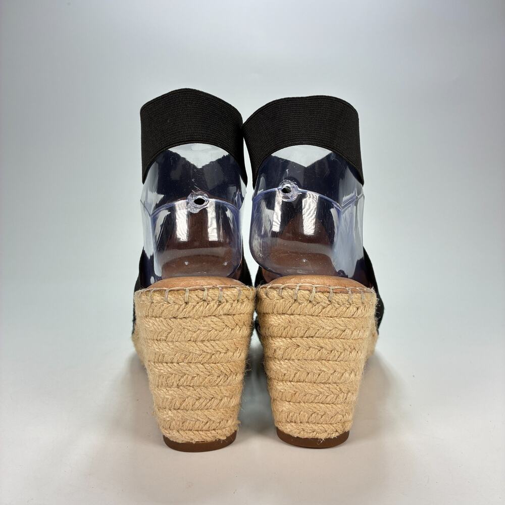Gentle Souls by Kenneth Cole Colleen Black Beige Wedge Sandals Womens Size 8.5M - Picture 5 of 10